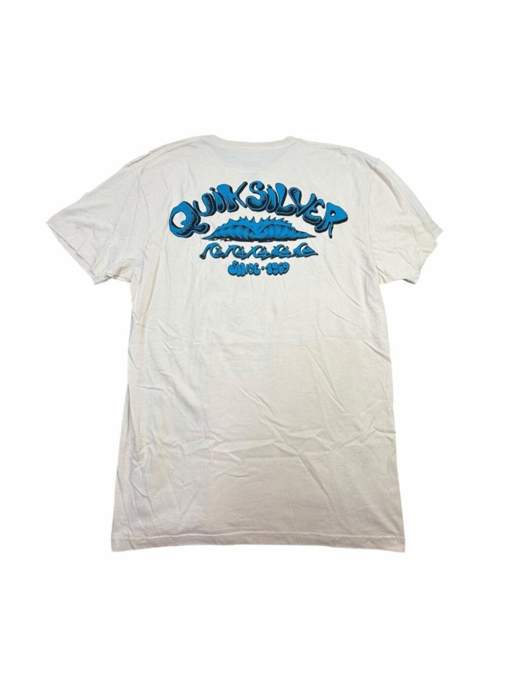 Quiksilver Since 1969 Wave Graphic T-Shirt Men’s Large Tan Regular Fit Surf